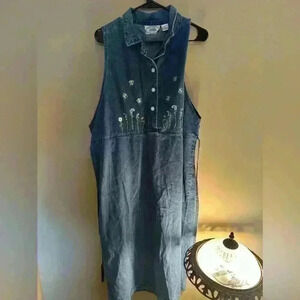 Vintage Caran New York Jean Dress Size large